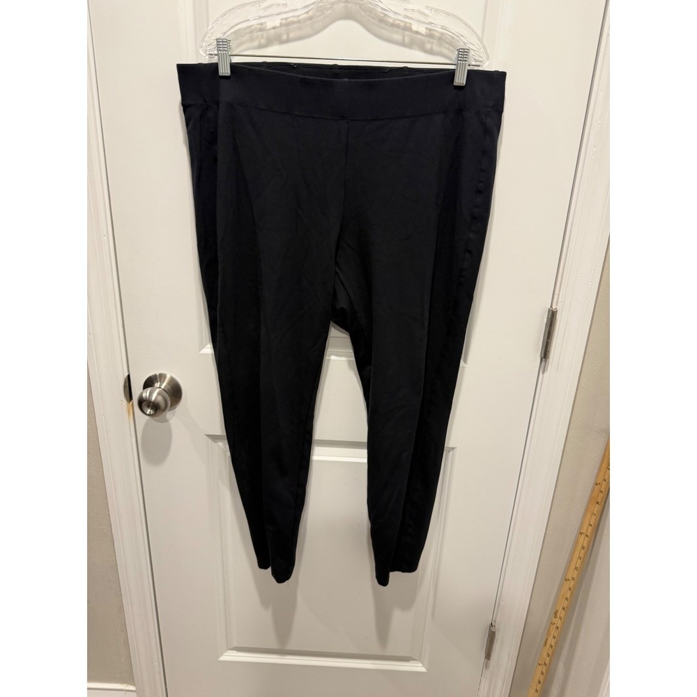 Lane Bryant Womens Leggings Ponte Knit Vertical Seams Black 18/20R